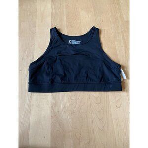 Zella "sweat to swim" UPF bra top womens sz Large BNWOT black